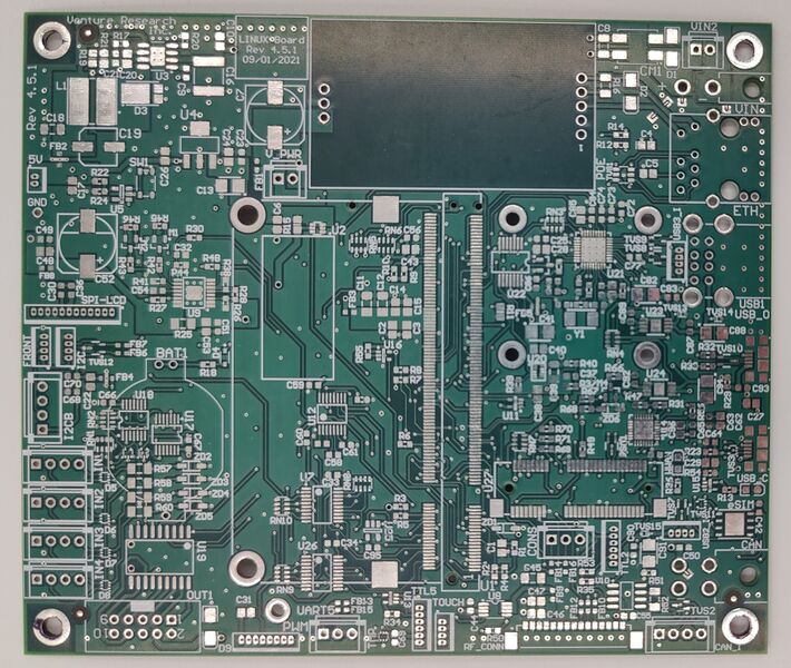 File:LINUX Board Rev 4-5-1 PCB.jpg